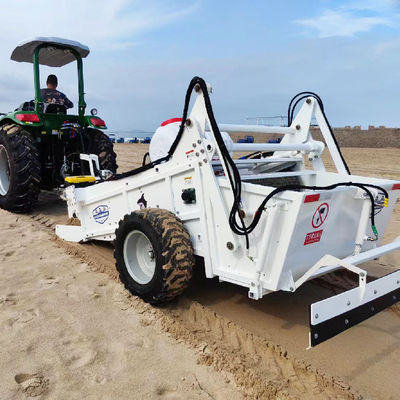 60HP Tractor Attachment Limpiador de playas para caminar detrás de la máquina de limpieza de áreas de arena
