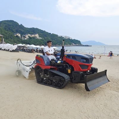 Máquina de limpieza de playas con pantalla de vibración controlada hidráulicamente y peso de 800 kg
