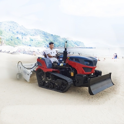 Fácil de manejar 1200 máquinas de limpieza de playas de arena con pantalla vibratoria controlada hidráulicamente