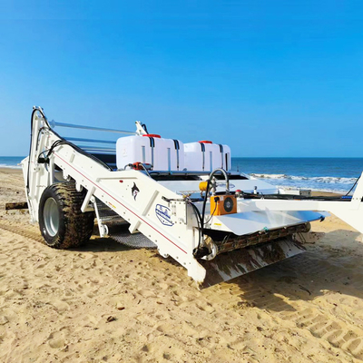 2300 kg de peso Limpiador de arena de playa para remolque de tractores Sift residuos de arena húmeda o seca