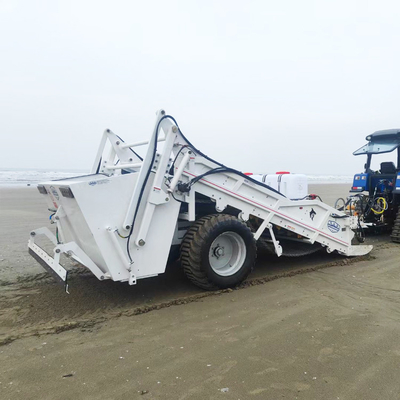15 km/h Velocidad máxima de conducción Tractor remolcado Barredora de playas para limpiar arena seca y húmeda