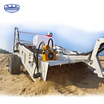 Suministro limpiador de arena de playa durable 1900 paseo en tractor máquina de limpieza de playa montada